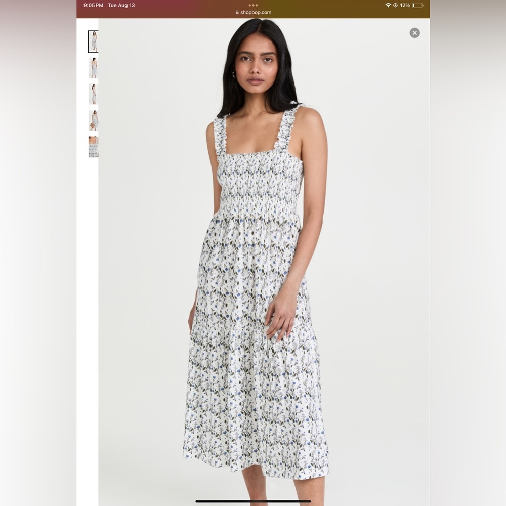 Nation LTD Shoshanah Smocked Sleeveless Tiered Midi Sundress in Cottage